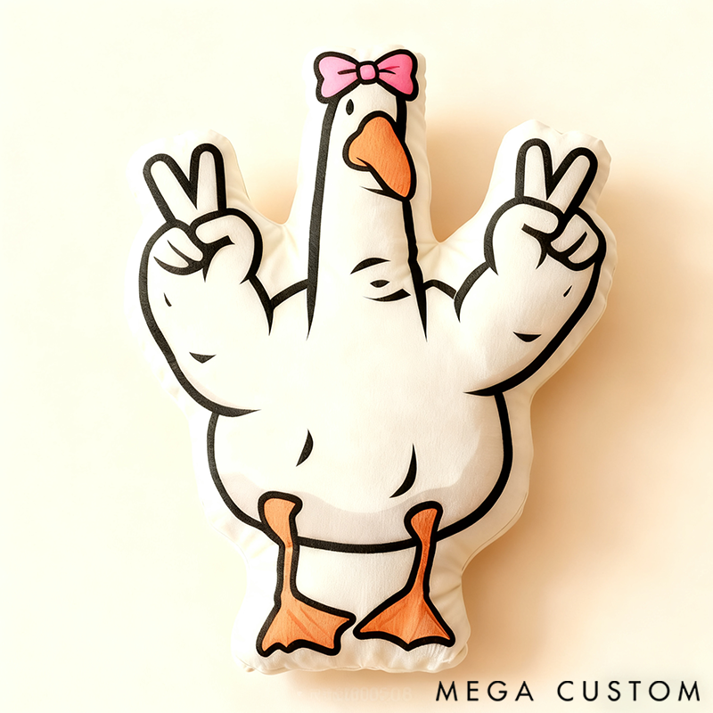 Personalized 3D Print Family Fun Gesture Pillow Is It a Goose or Duck? Maybe It's Seagulls