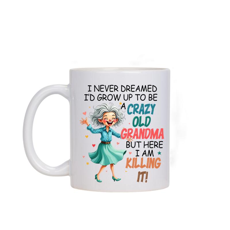 Personalized Custom Coffee Mug Crazy Grandma Gifts