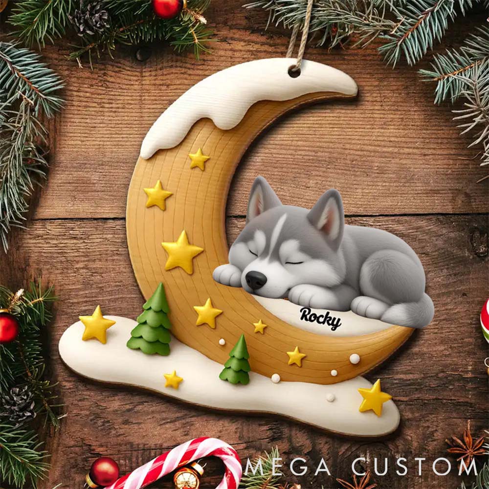 Personalized Dog Lover the Brightest Star in the Sky Dog Memorial Christmas Ornament