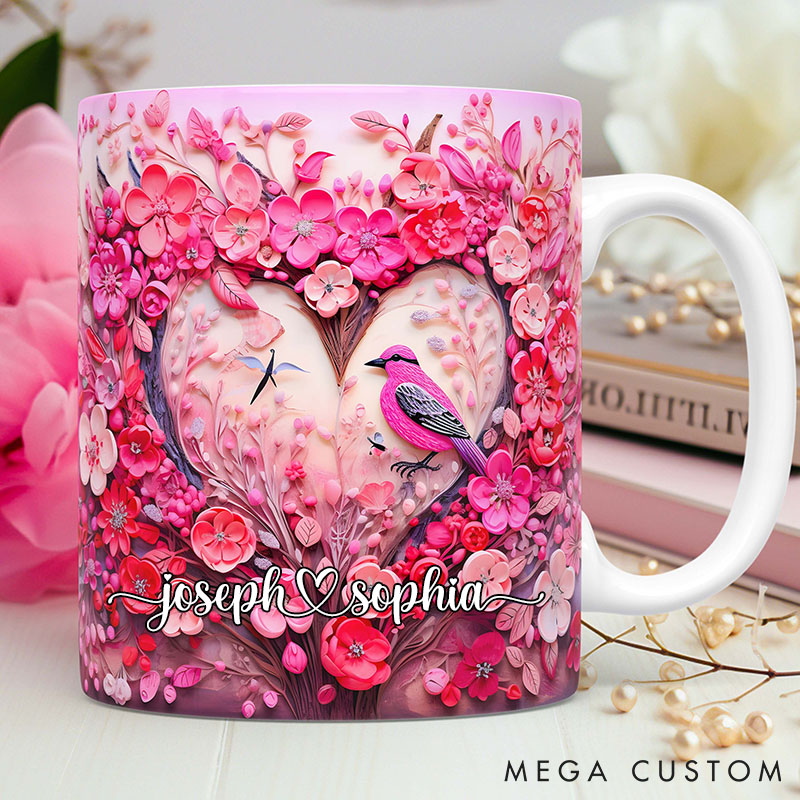 Personalized Couple Valentine's Mug Wedding Anniversary Mug for Wife Girlfriend