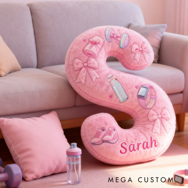 Personalized Graphic 3D Print Pink Gym Letter Pillow Exercise Sport Gym Girl Sublimation Design Lift Heavy Shit Gym Rat Weightlifting Pillow for Gym Lovers