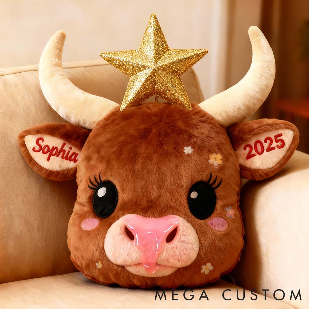 Personalized Pet Lover Cute Highland Cow Graphic 3D Print Pillow