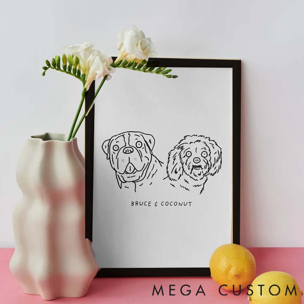 Personalized Pet Lover Custom Christmas Pet Portrait