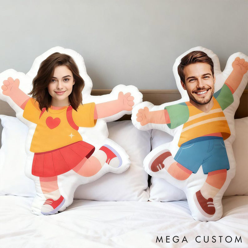 Personalized Funny Custom Face Photo Pillow for Couple for Girlfriend Boyfriend Valentine's Day Gift Christmas Gift for Husband Wife 