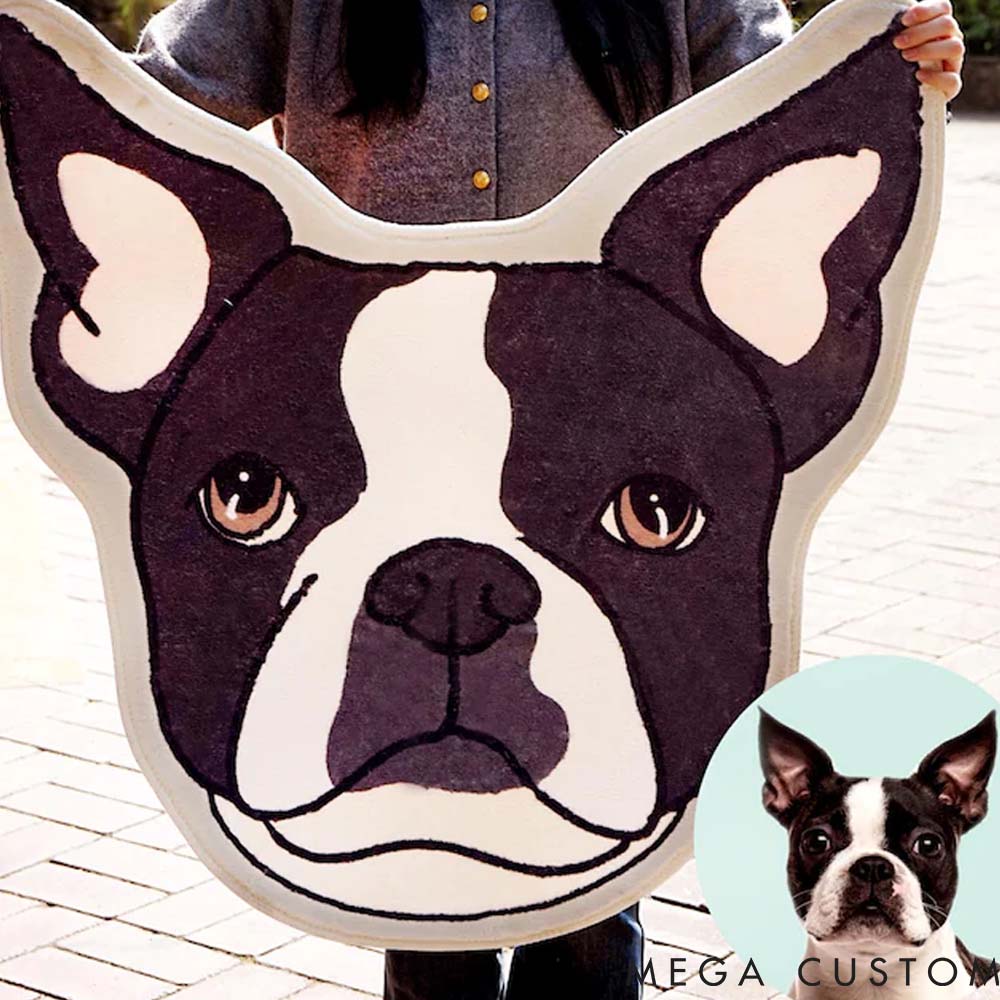 Personalized Pet Lover Cute Custom Pet Face Shaped Rugs