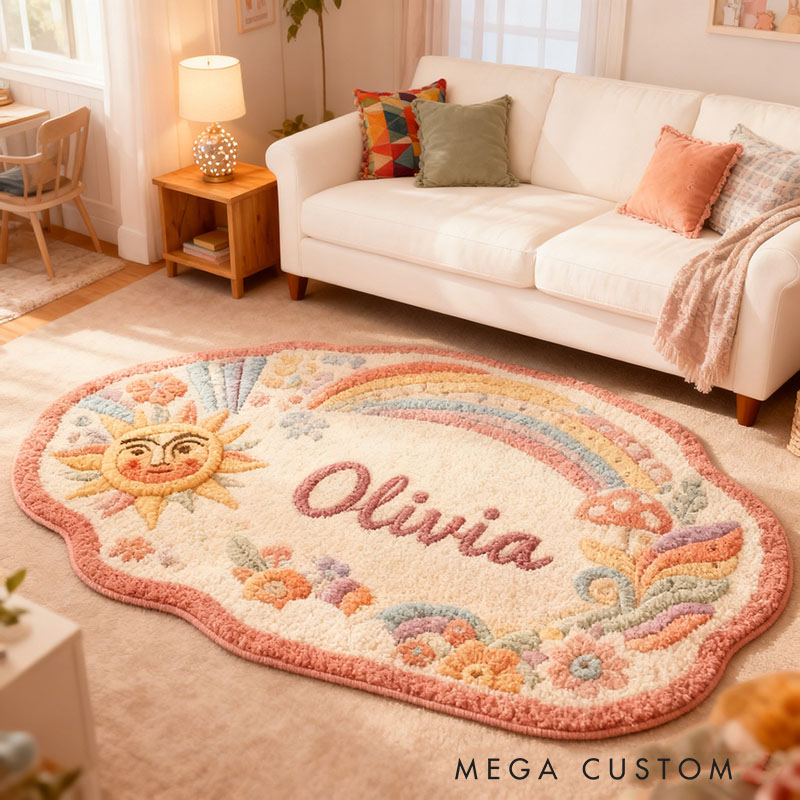 Personalized Colorful Cute Hippie Carpet Beautiful Hippie Custom Hippie Carpet Christmas Birthday Party Gift for Kids and Hippies