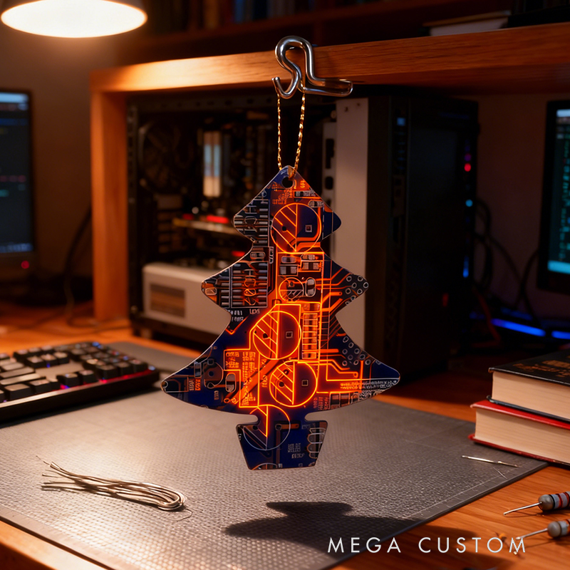 Circuit Board Christmas Tree Decoration - Geeky Christmas Gifts - Sustainable Gifts - Computer Geek Gifts - Stocking Fillers - Secret Santa