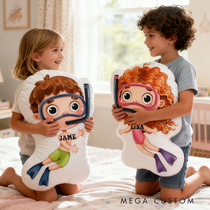 Personalized Diving Pillow Throw Pillow Graphic 3D Print Swimming Fitness Decoration Pillow Exercise Sport Pillow Female Swimmer Holiday Gift Custom Swim Pool Keepsake for Kids or Teens Swimming Lovers