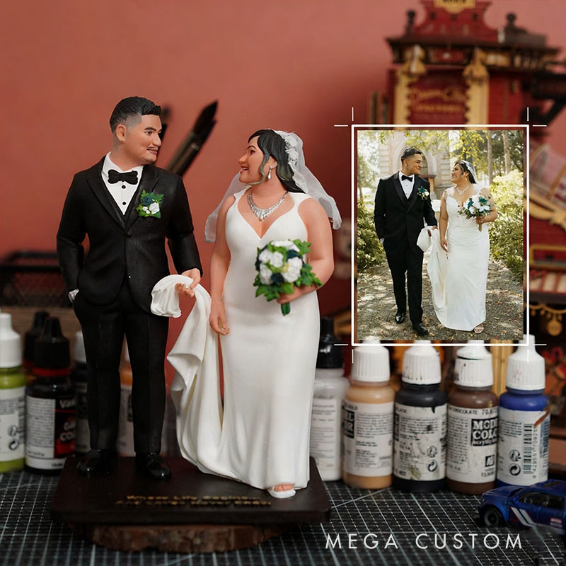 Personalized 3D Couple Figurine Anniversary Gift Custom Romantic Sculpture from Your Photo