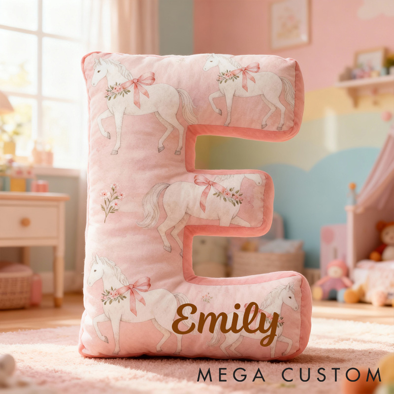 Personalized Pet Lover Funny Pink Horse Graphic 3D Print Pillow