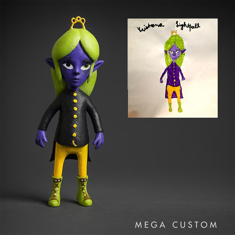 Personalized Custom 3D Printed Child Art: Unique Hand-Painted Gift