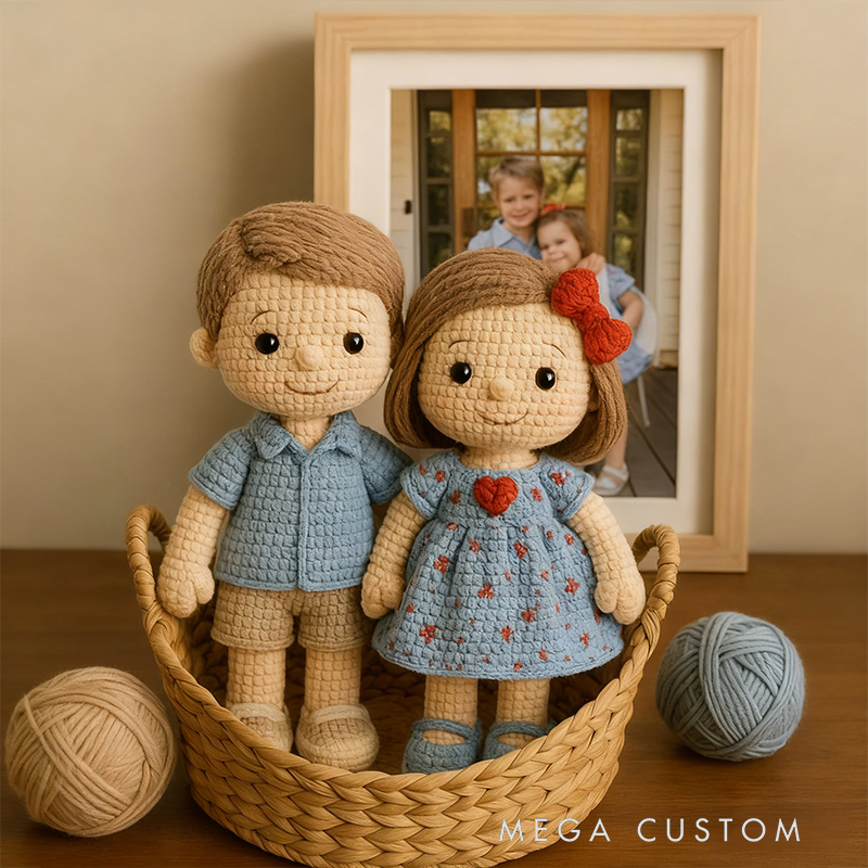 Look ALike Doll Custom Crochet Doll Portrait Girl Doll Amigurumi Crochet People Portrait Doll Family Portrait Doll Couple Crochet Doll