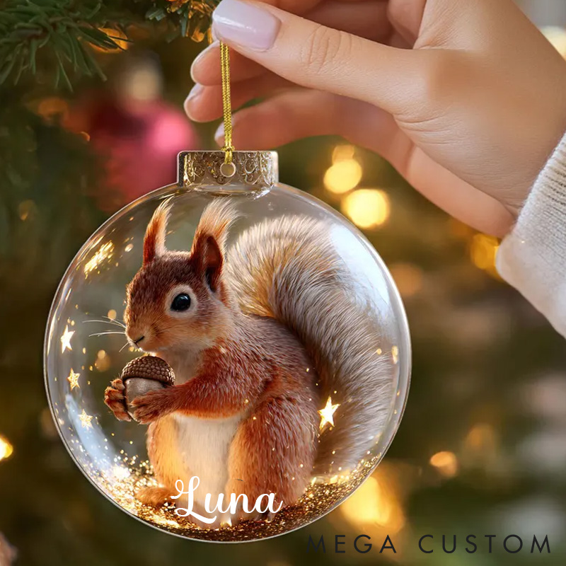 Personalized Pet Lover Cute Animal Christmas Ornament