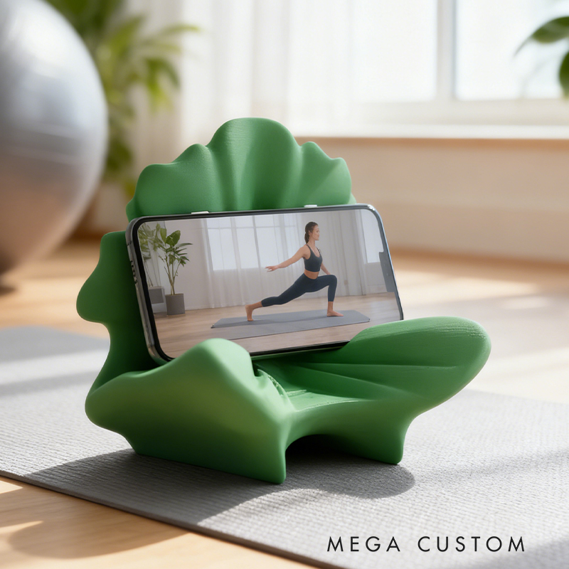 Fun Lettuce Leaf Phone Stand - Cute 3D Printed Desktop Holder for Smartphones, Home/Office Decor & Gift
