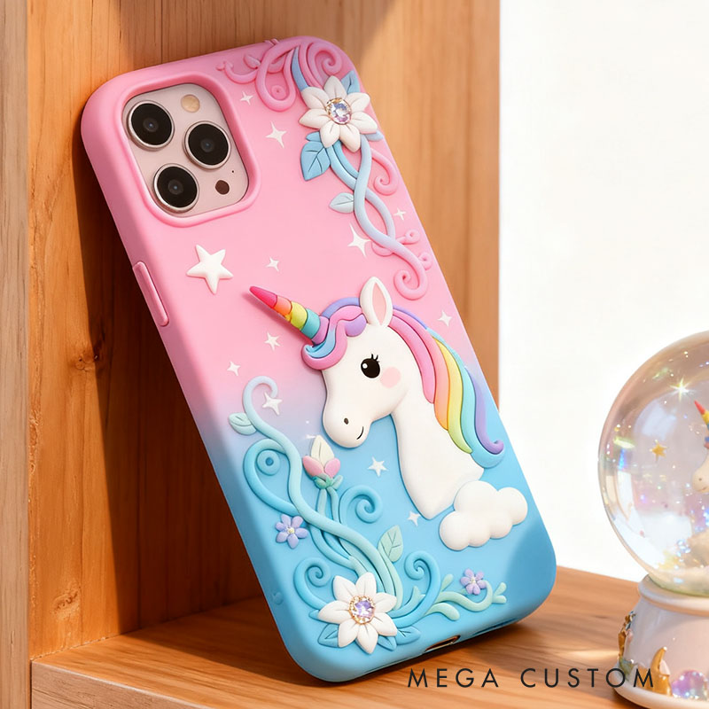 Magic Dream Horse 3D for iPhone 17 16 15 14 13 Pro Max Silicone Phone Case Cover