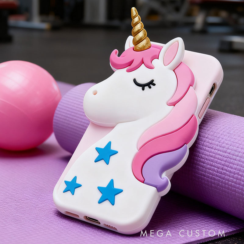 White Dream Horse 3D for iPhone 17 16 15 14 13 Pro Max Silicone Phone Case Cover