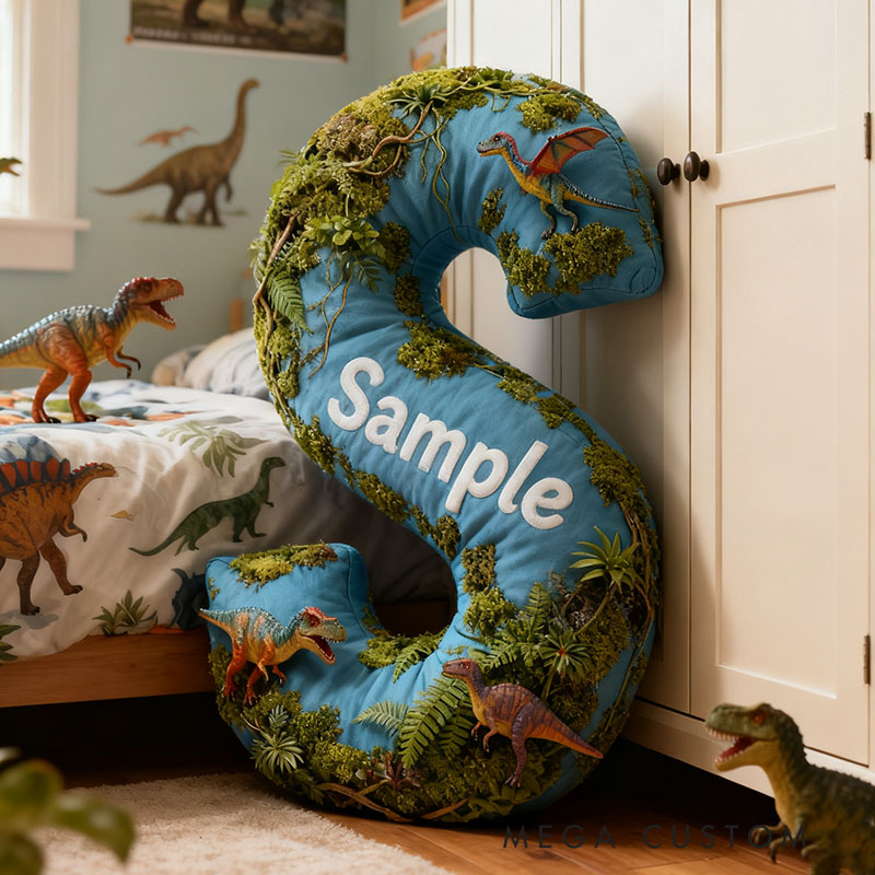 Personalized Graphic 3D Print Dinosaur Sky Park Movie Pillow for Cartoon Lovers Initial Pillow Christmas Birthday Party Gift for Kids and Movie Lovers