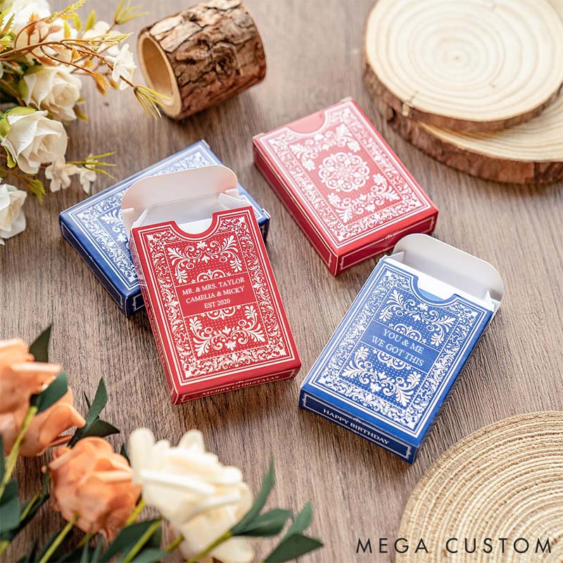 Personalized Photo Playing Cards Classic Design Playing Cards With Photos Custom Valentine's Gift for Couple Anniversary Gift