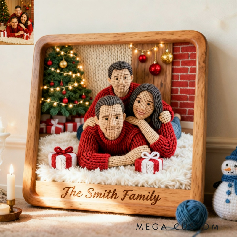Personalized Custom 3D Knitted Photo Portrait Frame | Personalized Yarn Art Keepsake for Couples, Anniversary & Valentine’s Day Gifts
