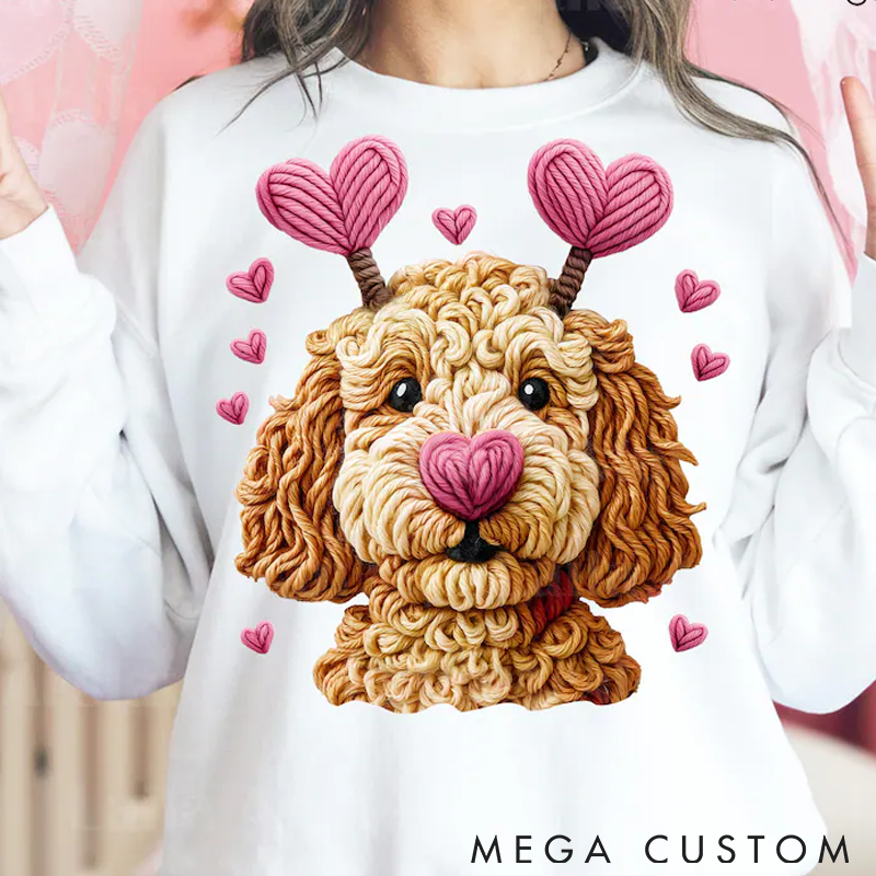 Personalized Pet Lover Pet Valentines Day Classic Sweatshirts