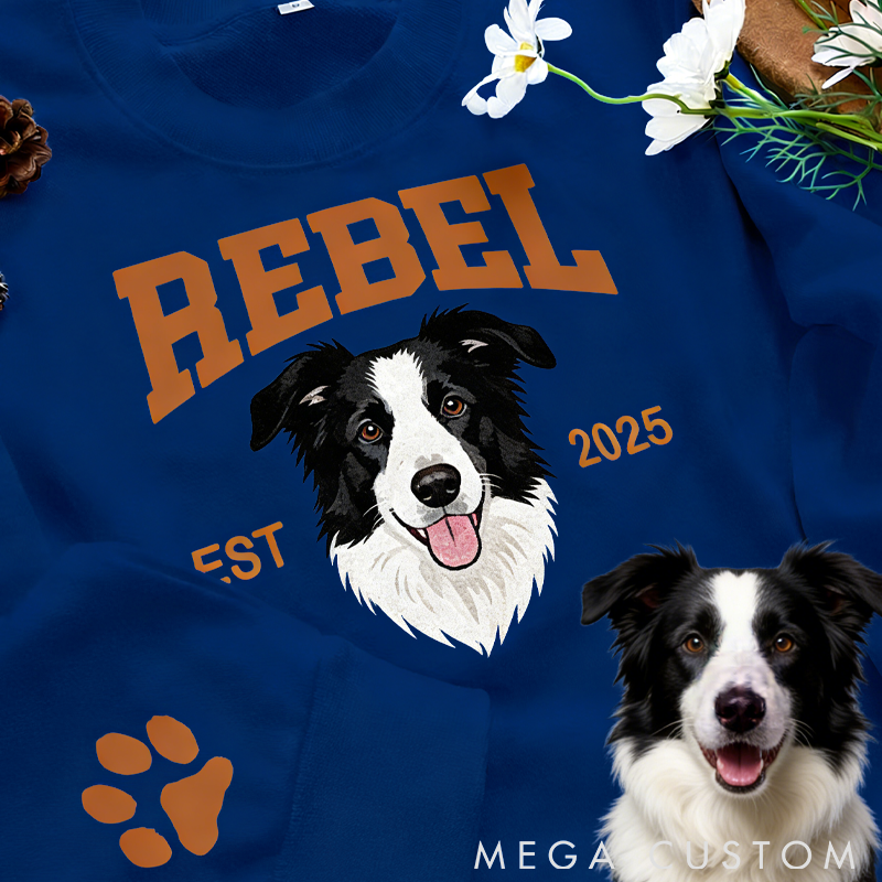 Personalized Pet Lover Custom Pet Face Classic Sweatshirts