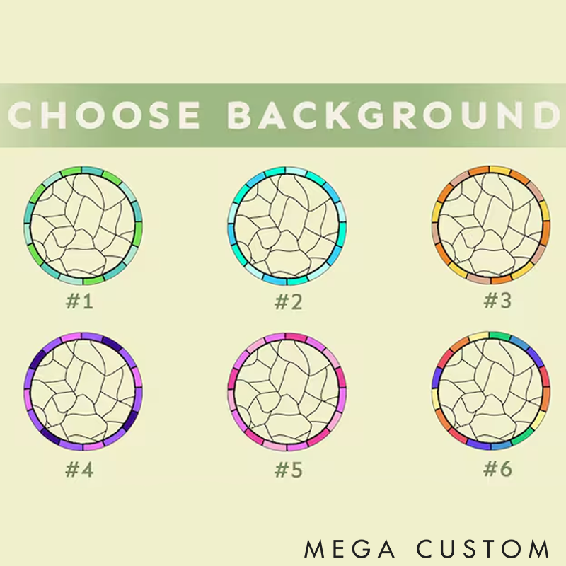 Personalized Pet Lover Custom Pet Portrait Flower Sun Catcher