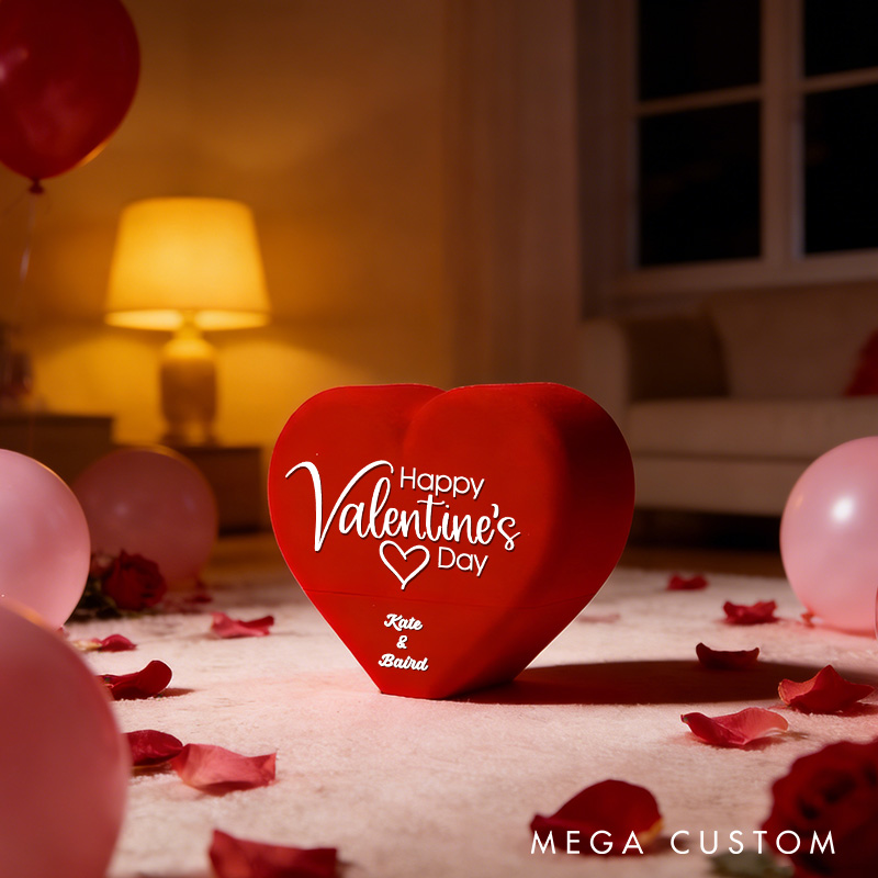 Personalized Heart With Middle Finger Gag Decor Funny Gag Gift Petty Ex Prank Anniversary Gift for Him Her Valentines Day for Boyfriend Girlfriend