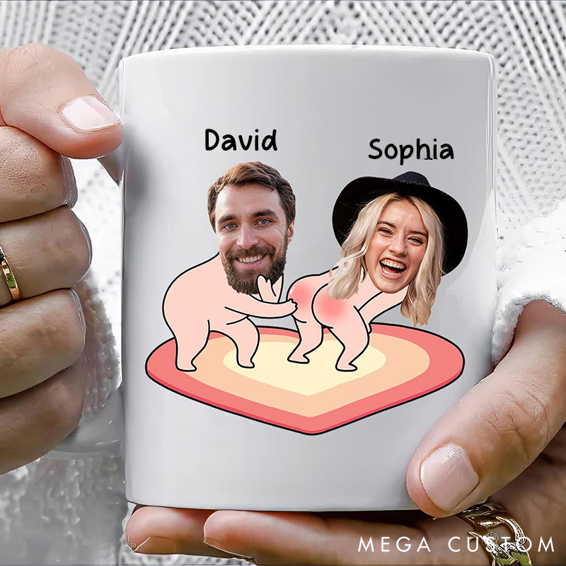 Personalized Couple Mug I Love To Touch Your Butt Coffee Mug Custom Funny Couple Mug Gift for Couple Valentine's Day Gift for Wife Husband