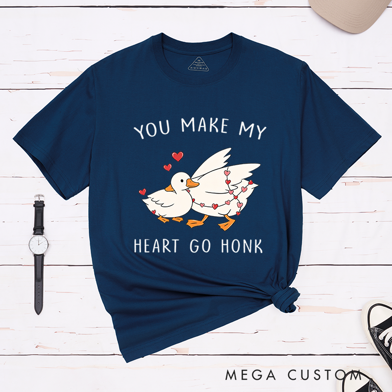 Personalized Pet Lover You Make My Heart Go Honk T-Shirt