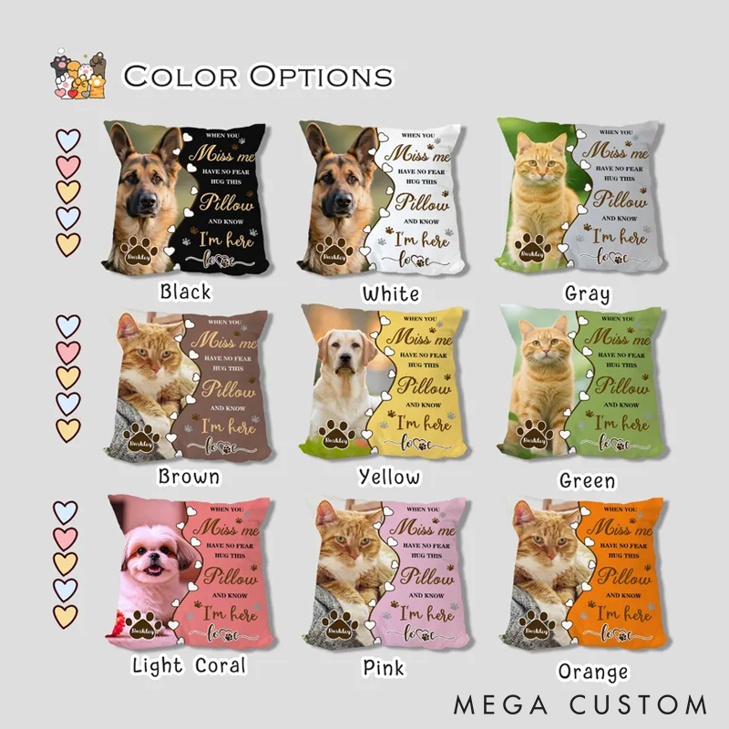 Personalized Pet Lover Custom Pet Memorial Throw Pillows