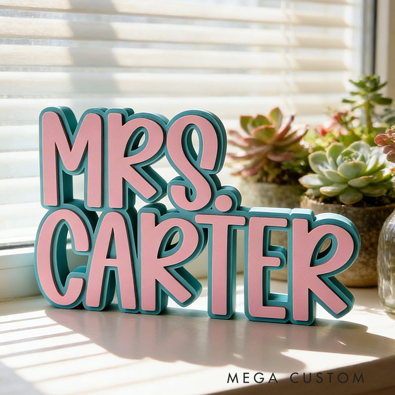 Personalized Desk Name Plate Custom Name Perfect Office Holiday Gift