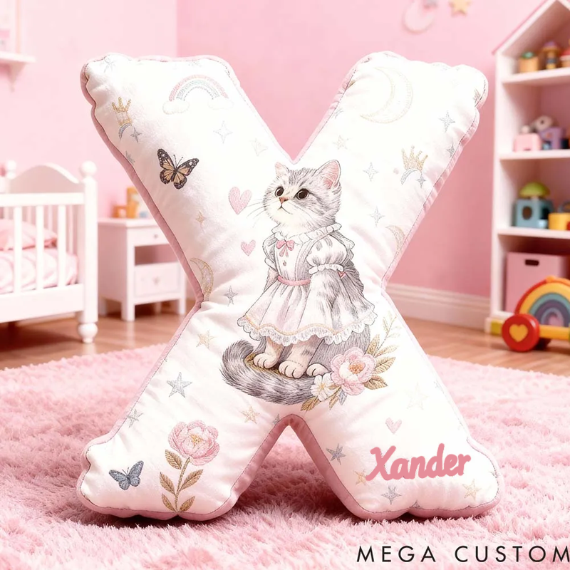 Personalized Cat Lover Adorable Cat Graphic 3D Print Pillow