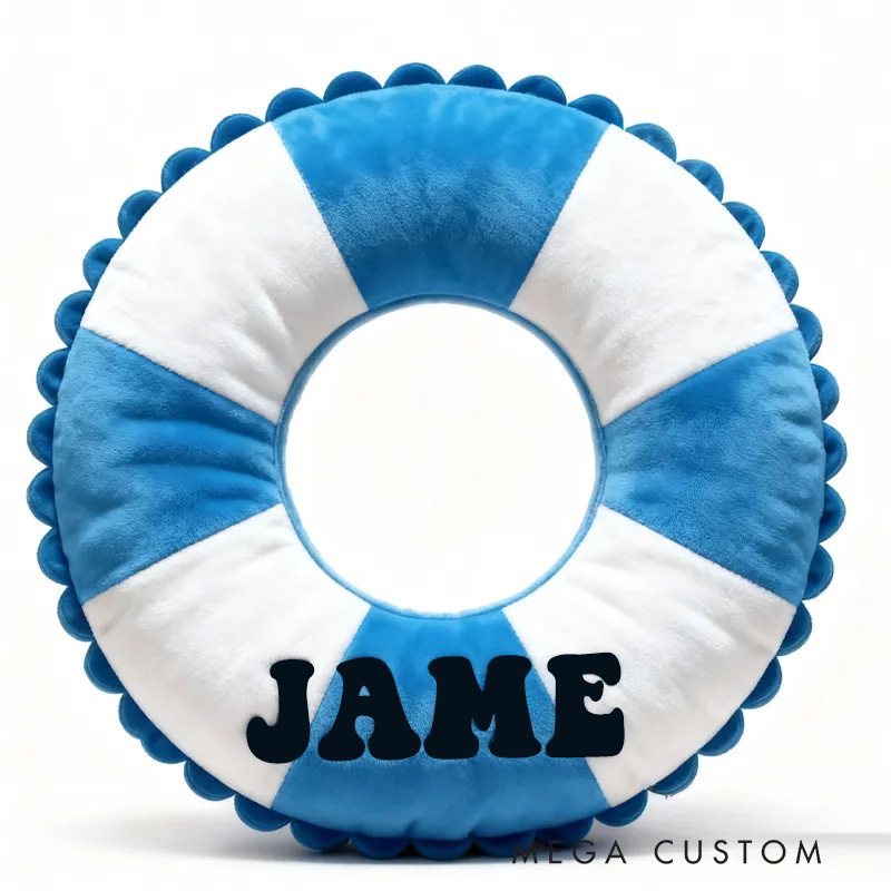 Personalized Swimming Ring Pillow Throw Pillow Graphic 3D Print Swimming Fitness Decoration Pillow Exercise Sport Pillow Female Swimmer Holiday Gift Custom Swim Pool Keepsake for Kids or Teens Swimming Lovers