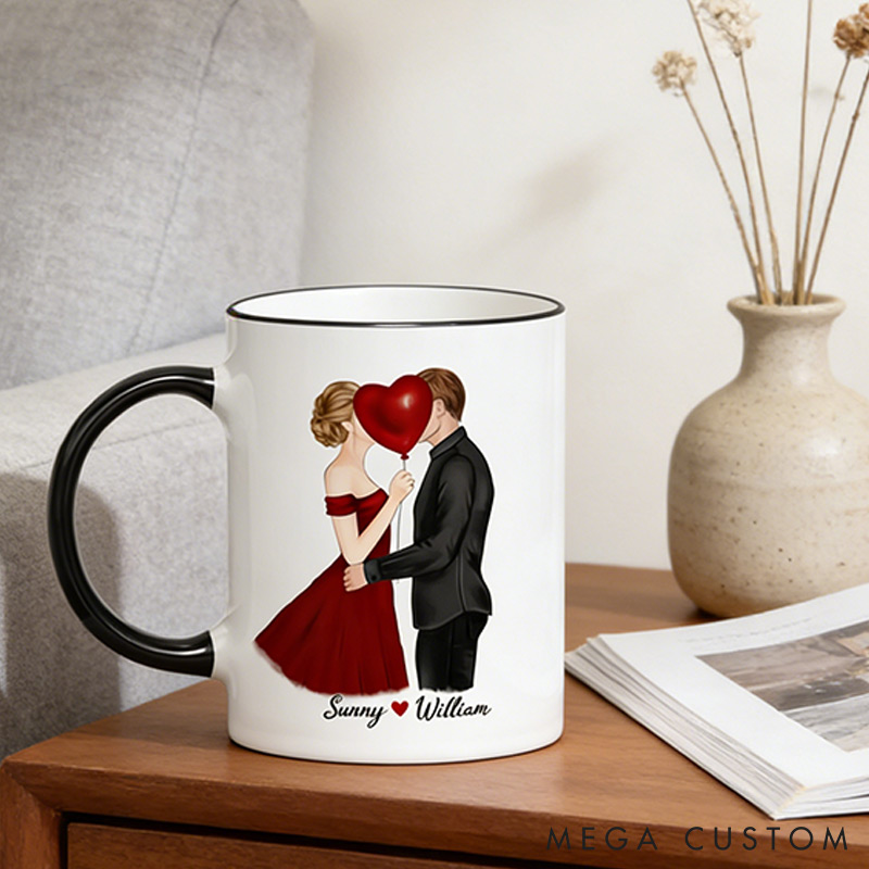 Personalized Kissing Couple You Are My Person Mug Valentine Gift for Wife Romantic Coffee Mug for husband Valentine Mug for Her Him