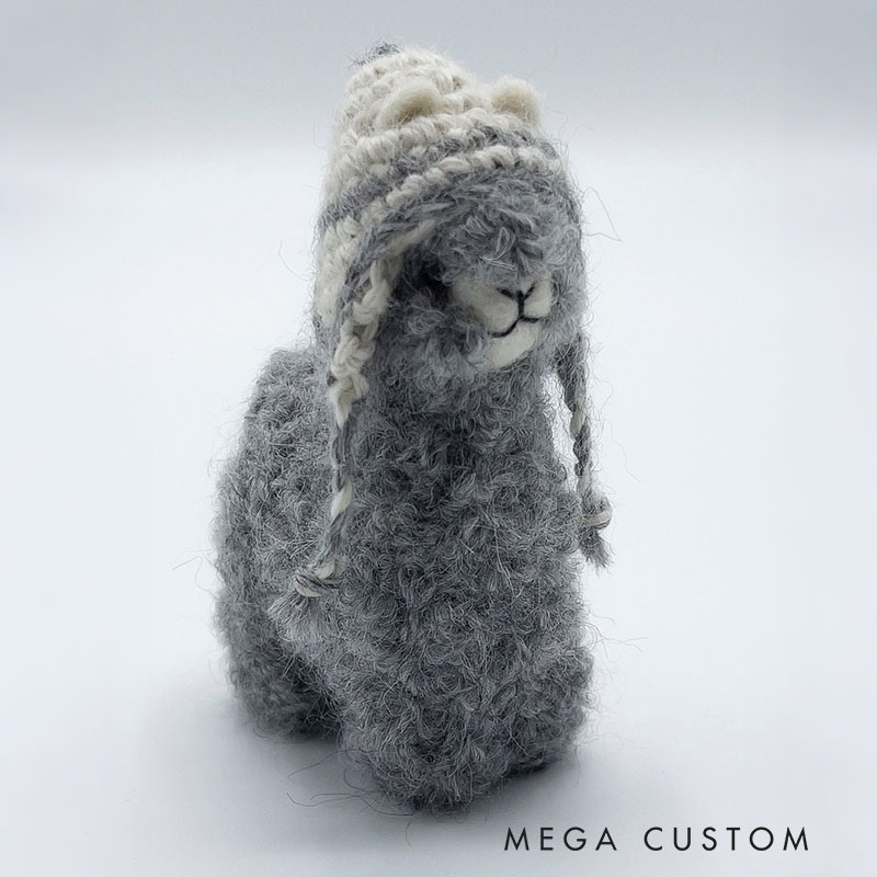 Needle Felted Llama Ornament Miniature Alpaca Gift