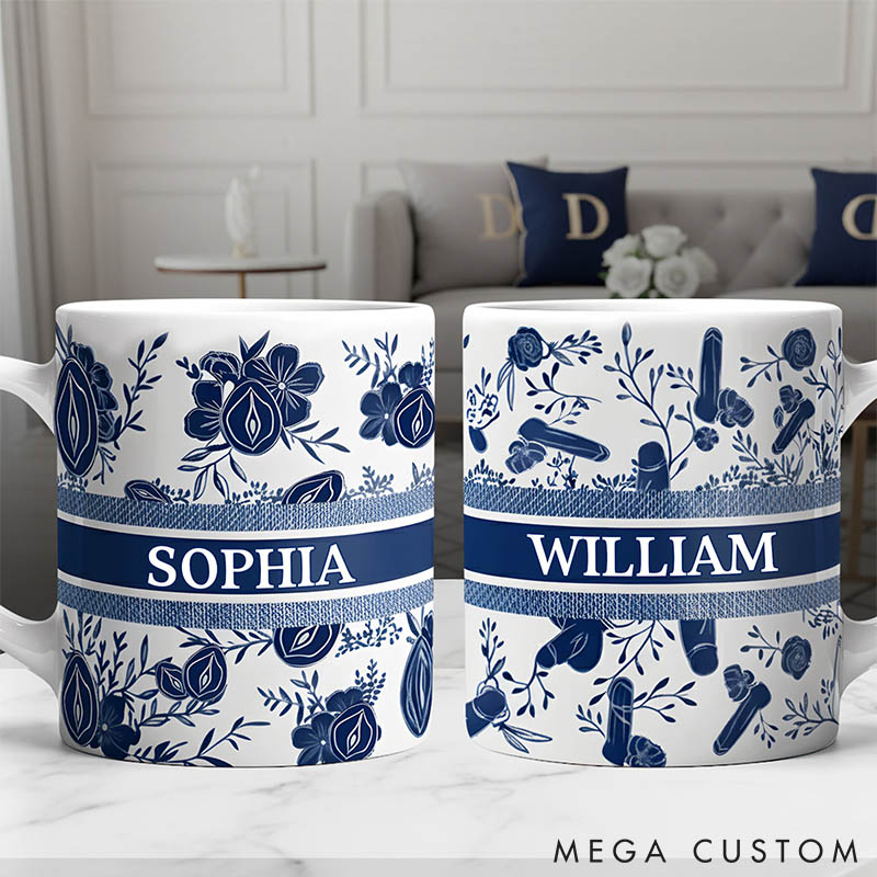 Personalized Naughty Couples Coffee Mug Custom Bold Couple Gifts for Her Him Couple Valentines Anniversary Gift Mug