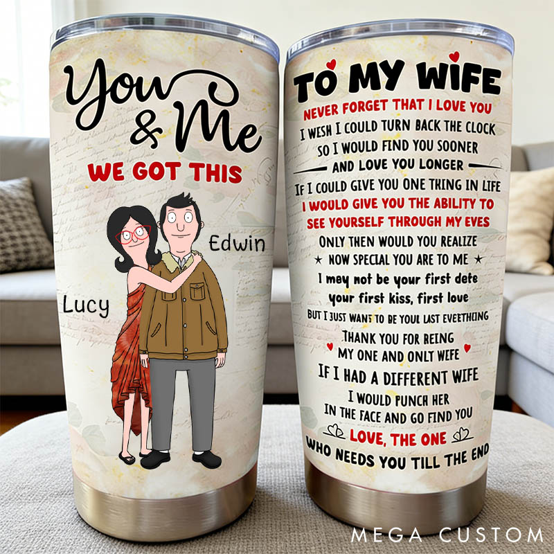 Personalized Couple Tumblers You & Me We Got This Custom Gifts for Couple Tumbler for Husband Wife Anniversary Valentine's Gift