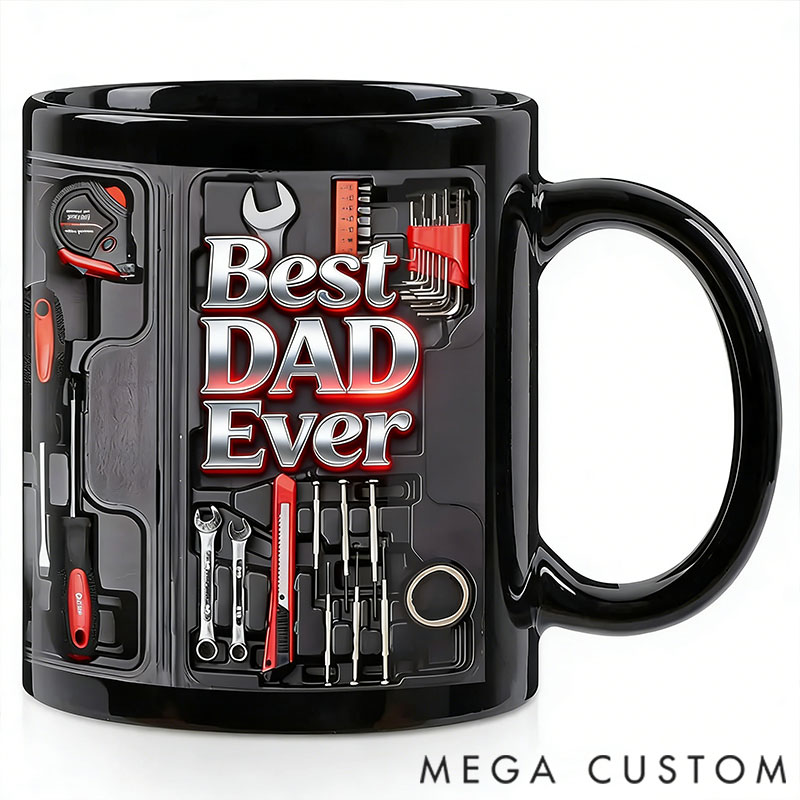 Personalized Funny Coffee Mug Unique Gifts for Best Dad Ever, Best Grandpa Ever