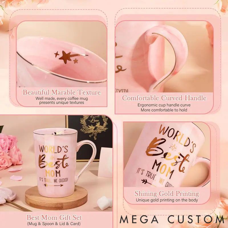 Personalized Mug, a Creative Gold-Printed Gift for Mom Perfect for Drinking.