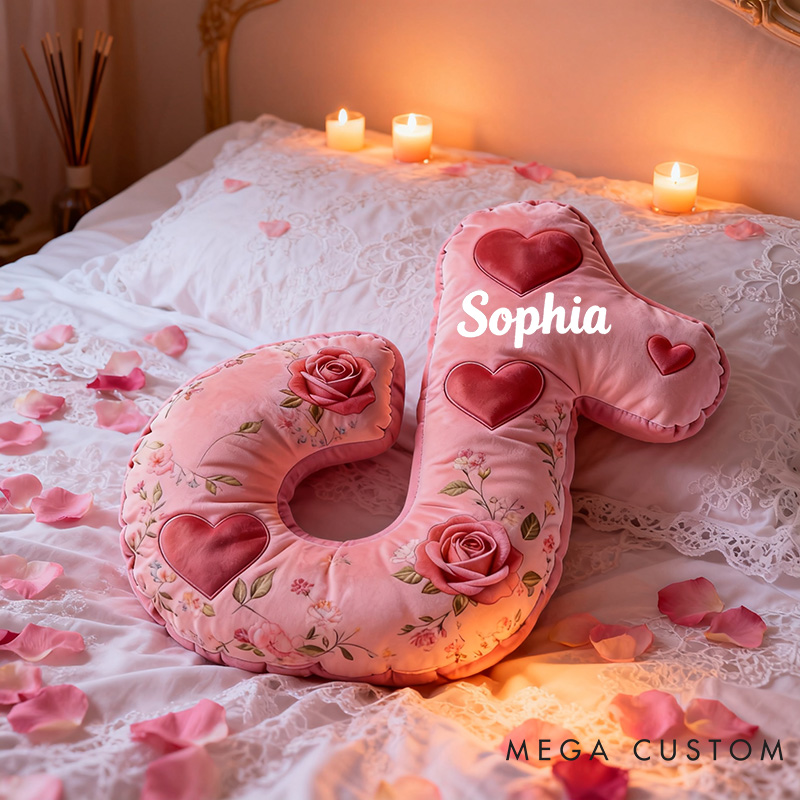 Personalized Musical Note Shaped Pillow with Name Soft Stuffed Toy for Kids Lover Music Lovers for Valentine's Day Anniversary Confession