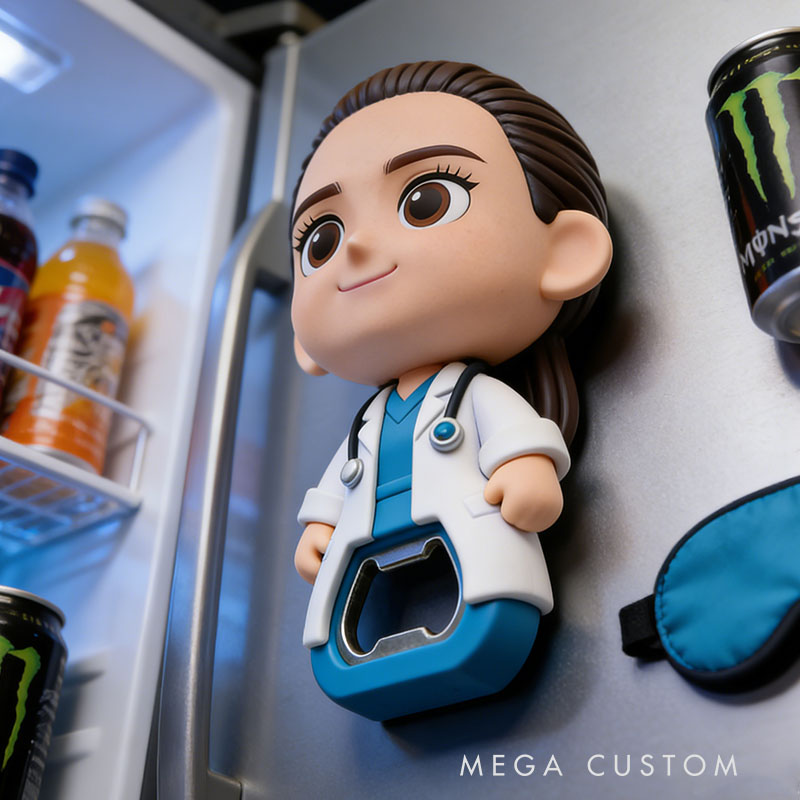 Personalized Doctor 3D Face Bottle Opener Bachelorette Parties & Bar Decor