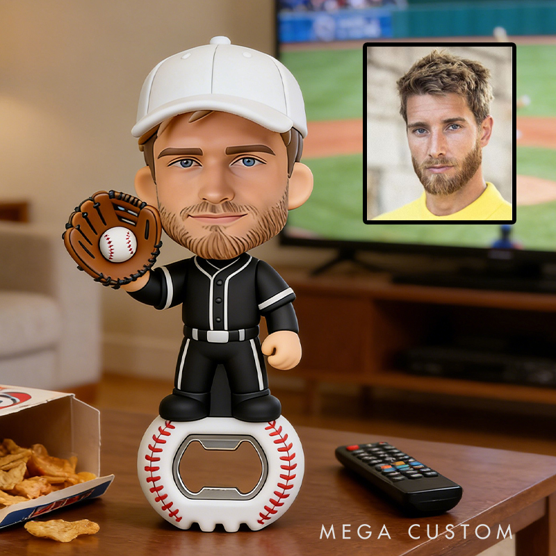 Personalized Metal Baseball Bottle Opener Durable and Stylish Tool for Opening Drinks at Any Event