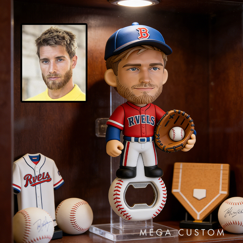 Personalized Wooden Baseball Bottle Opener a Unique Keepsake for Your Favorite Sports Fan’s Collection