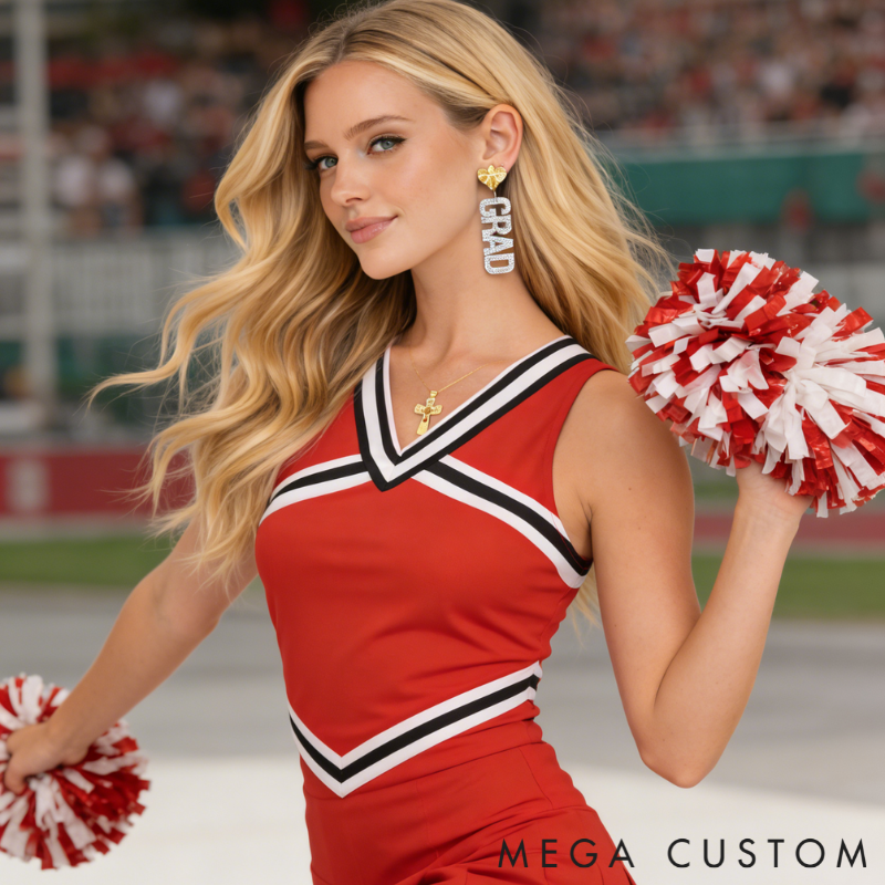 Personalized Acrylic Basketball Heart Earrings with Custom Name and Number