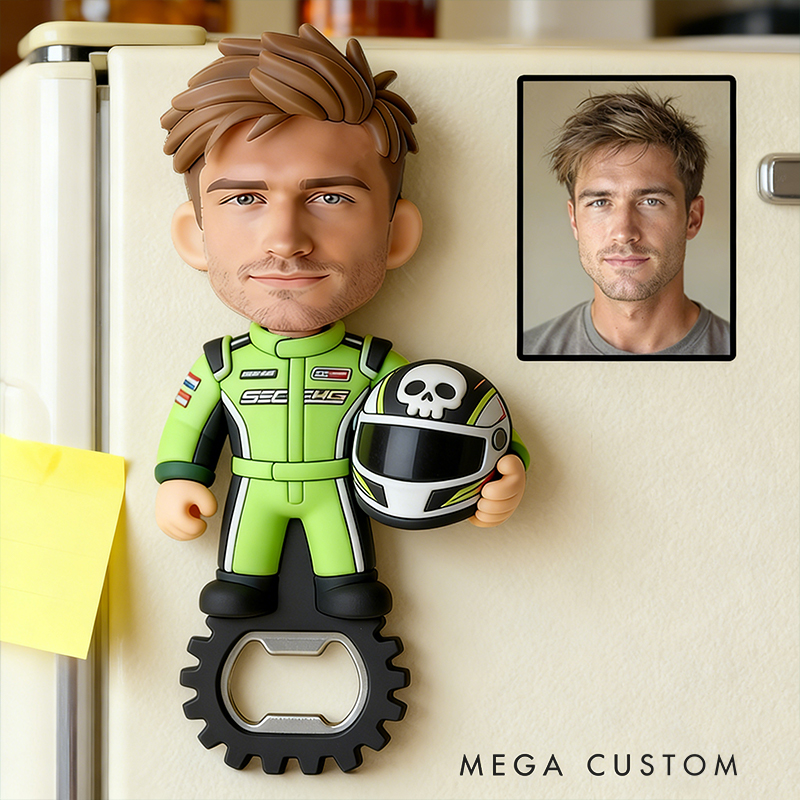 Personalized Racing-Inspired Bottle Opener Bachelor Parties & Bar Decor