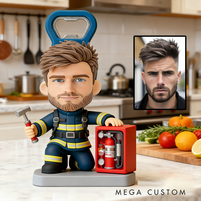 Personalized Firefighter Bottle Opener a Unique Gift for Every Firefighting Enthusiast and Collector