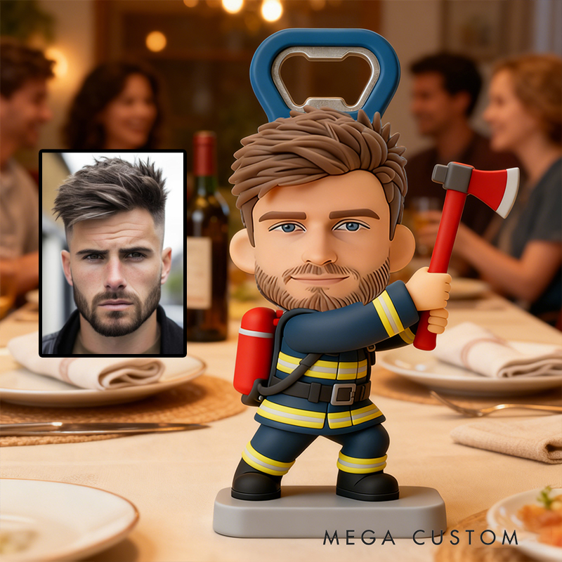 Personalized Firefighter Rescue Bottle Opener Celebrate Your Love for Firefighting with this Unique Accessory