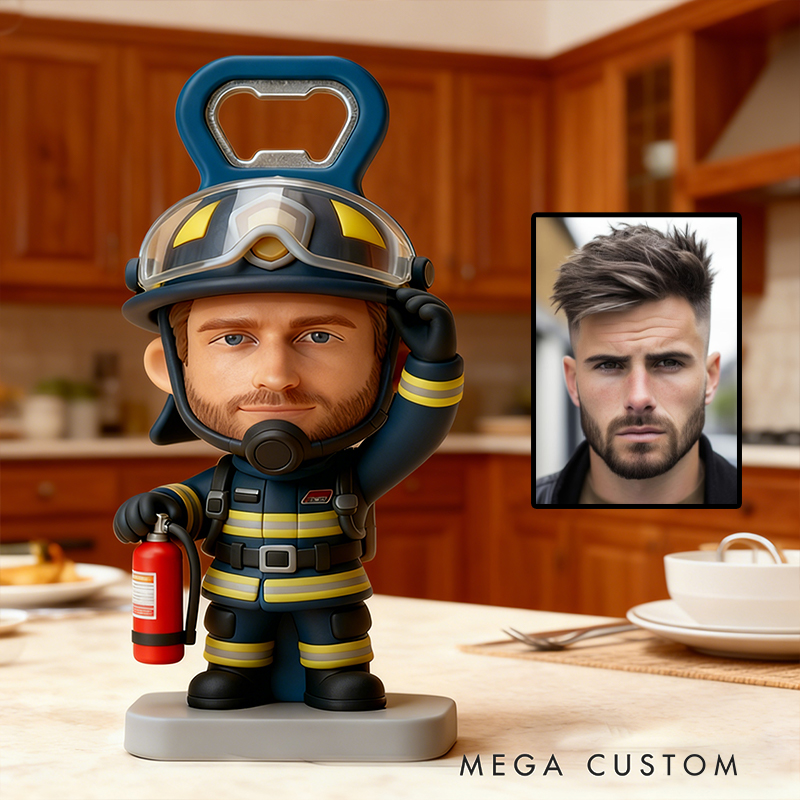 Personalized Fire Department Bottle Opener a Thoughtful Gift for Firefighters to Enjoy Their Favorite Drinks