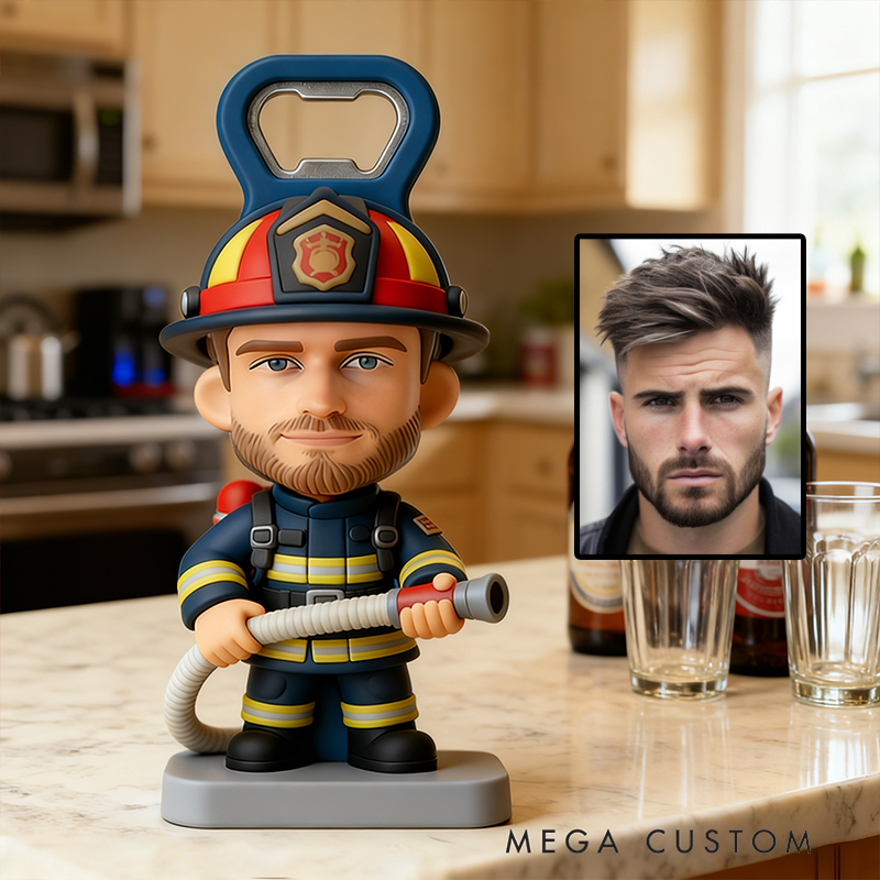 Personalized Firefighter Equipment Bottle Opener a Fun and Functional Gift for Firefighting Enthusiasts