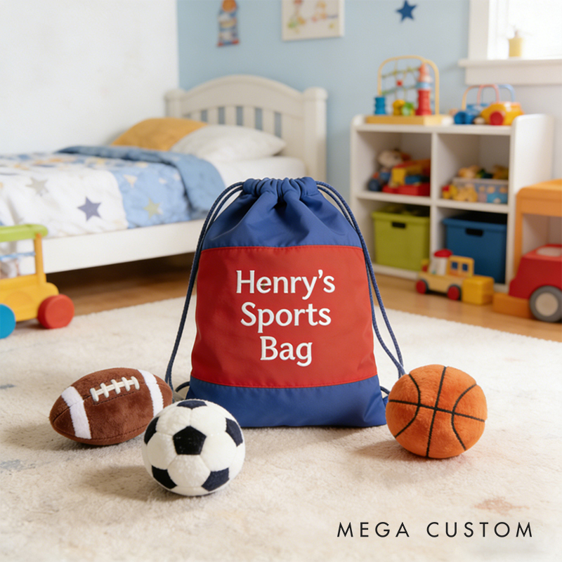Personalized Plush Sports Toy Set Soft and Customizable Bag with Balls for Babies & Toddlers My First Sports Bag